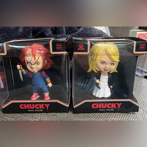 Chucky and Tiffany Bride Of Chucky Vinyl Figured, Child’s Play, Culturefly, 5”